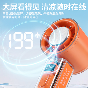 Ventilador Portátil USB con Pantalla Digital, Nuevo Ventilador de Alta Velocidad con 199 Niveles de Turbo, Ventilador de Refrigeración Violento de 199 Velocidades para Uso en Exteriores - Product Image 3