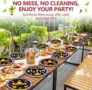 Hot Selling Modern 7-Inch CMYK Theme Disposable Paper <b>Plate</b> Pack for Birthday & Holidays Party Tableware & Decorations - Product Image 3
