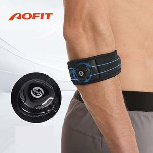 Supporto <span class=keywords><strong>per</strong></span> Gomito Regolabile Aofit con Chiusura a Strappo, Cuscinetto in Silicone Traspirante <span class=keywords><strong>per</strong></span> Sport, Basket, Tennis e Dolore - Product Image 1