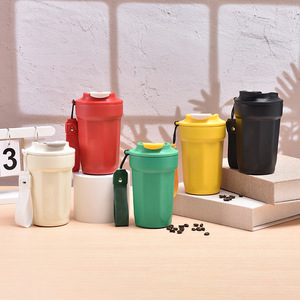 Taza de Café Octogonal de Acero Inoxidable 316, Tapa Abatible, Termo Portátil para Viajes en Auto - Product Image 2