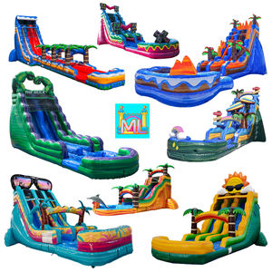 Tobogán Inflable Gigante Comercial <span class=keywords><strong>para</strong></span> Exteriores con Piscina, Tobogán Acuático Inflable Personalizado <span class=keywords><strong>para</strong></span> Niños, Económico, <span class=keywords><strong>para</strong></span> Fiestas en <span class=keywords><strong>el</strong></span> Patio Trasero - Product Image 2