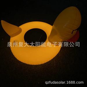 เป็ดยางเป่าลมสีเหลือง ไฟ LED PVC กันน้ำ IP67 โคมไฟตกแต่งสระว่ายน้ำ - Product Image 5