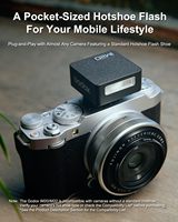 Godox IM20 Mini Flash Diffuser untuk Kamera Hotshoe Kontak Tunggal C Olympus 230 Kedipan Penyesuaian Daya 5 Tingkat Terintegrasi