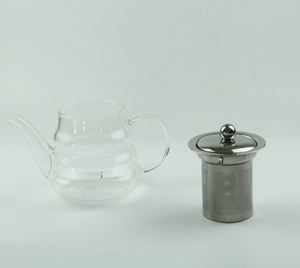 Cafetière <span class=keywords><strong>individuelle</strong></span> en verre borosilicaté de 650ml avec <span class=keywords><strong>filtre</strong></span> infuseur réutilisable en acier inoxydable pour feuilles de thé en vrac - Product Image 3