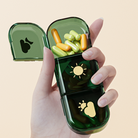 Estuche para Medicamentos con Compartimentos Xinhang, Organizador de Pastillas de Plástico Translúcido, Caja de Almacenamiento de Medicamentos Transparente y Lista para Viajar