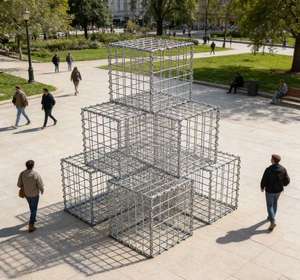 Tablero de Cerca de WPC Galvanizado de Alta Resistencia, Cerca de Hierro Ecológica, Impermeable y de Alta Resistencia para Uso en Exteriores de Villas - Product Image 3