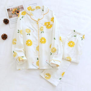 Prezzo all'ingrosso di alta qualità manica lunga pigiama donna 100% <span class=keywords><strong>cotone</strong></span> pigiama Femme - Product Image 5