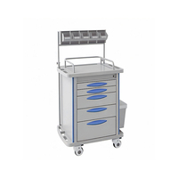Meuble dentaire mobile moderne pour hôpital, 5 tiroirs, en acier inoxydable nanocristallin résistant aux rayures, avec serrure à clé, garantie 2 ans
