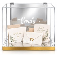 Boîte à cartes de mariage en acrylique, porte-cartes cadeaux carré, présentoir de comptoir poli, montage facile