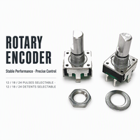Encodeur rotatif incrémental EC12 12 18 24 impulsions avec rotation à 360 degrés, interface RS-232, alimentation 5V, interrupteur intégré