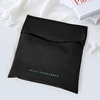Sac enveloppe en toile de coton gris, personnalisé avec logo, de luxe, élégant, à rabat, réutilisable, pour cadeaux, mariage, rangement, anti-poussière