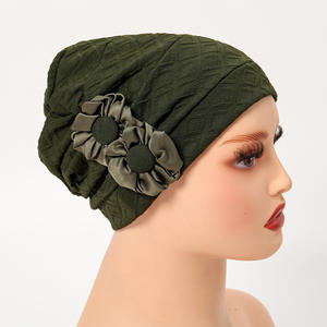 Turbante de quimio con volantes para mujer, gorro de aleta vintage, gorro de flores, gorro para pacientes con cáncer - Product Image 4