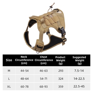 Anjing besar multi-fungsi Harness taktis tidak ada tarik bernapas Mesh tahan air kain Oxford rilis cepat untuk mendaki & Penyelamatan - Product Image 6