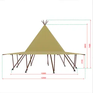 New Style Portable Popular outdoor waterproof stretch india tipi yurt safari even tent