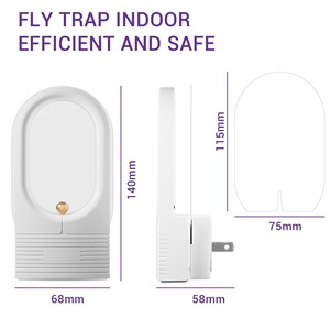 El más nuevo enchufe electrónico en tableros adhesivos pegamento trampa para moscas luz atraer matar mosquitos Mosquito Fly Catcher - Product Image 3