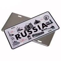 Plaque d'immatriculation en aluminium de style allemand, personnalisée avec code de pays en relief, plaque de numéro de voiture en métal avec sceau