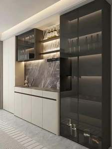 Pa Muebles de lujo Gabinetes de cocina de laca negra - Product Image 5