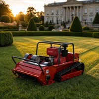 Livraison Gratuite Tondeuse Robot Télécommandée 13 CV 4x4 Moteur Diesel Chenilles en Caoutchouc Robustes pour la Paillage des Cûtes de Vignobles