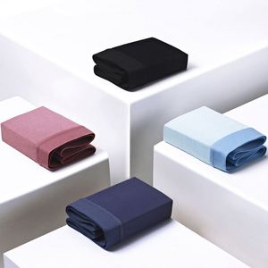 Boxers pour hommes en coton, imprimés à pois, rayures et étoiles, taille mi-haute, respirants, unis - Product Image 4