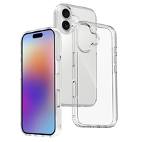 Clair 2-en-1 TPU + PC étui de téléphone portable pour iPhone 17 série antichoc anti-rayures couverture de téléphone