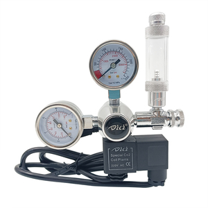 Régulateur de pression d'aquarium CO2 à un étage avec solénoïde et régulateur de table <span class=keywords><strong>double</strong></span> compteur de bulles - Product Image 3