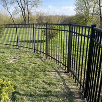 Panneau de clôture en aluminium de 1800 mm de haut, en alliage thermolaqué, clôture de sécurité robuste pour projets d'entrepôts industriels, fabricant