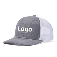 Casquette de baseball unisexe décontractée en coton et maille à 6 panneaux avec logo personnalisé pour sports de plein air