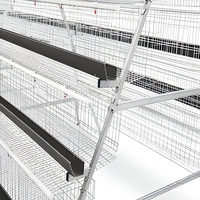 Système de cage à poules pondeuses automatique à 4 niveaux en forme de A, équipement d'élevage avicole
