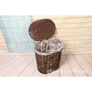 Wicker <b>Laundry</b> Baskets Round Clothing Organizer For <b>Laundry</b> Room <b>Standing</b> Type GF 12 Cao County Shandong - Product Image 3