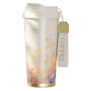 Tazza di Thermos in ceramica isolata di grande capacità ad alto aspetto con doppia bevanda acqua per le caratteristiche montate sull'auto per le ragazze che fanno festa - Product Image 5