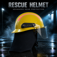 Casque de sécurité pour pompiers certifié XF44-2015, résistant aux chocs, haute résistance, avec protection ignifuge amovible