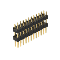 Connecteur à broches droites en plastique ABS à double rangée de 2,54 mm avec contact en laiton, connecteur à broches longues pour applications PCB
