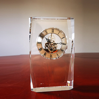 Récompenses de cadeau de souvenir de cristal clair rond trophée de prix de verre de cristal blanc clair