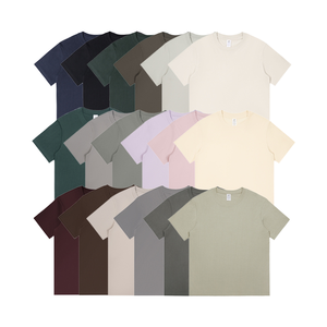 T-shirt personnalisé avec logo OEM pour hommes, 260 g/<span class=keywords><strong>m</strong></span>², haute qualité, 100 % coton, t-shirt lourd, tendance, impression surdimensionnée pour hommes - Product Image 1