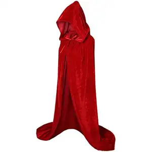 Fashion Cosplay Unisex Hooded Cloak Velvet Cape for Halloween Cosplay Costumes