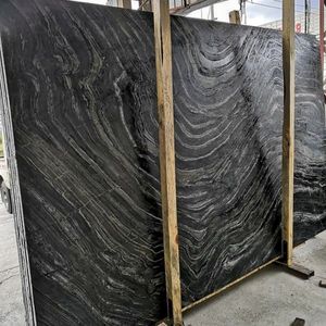 Lastra di Marmo Nero Cinese con Venature di Legno <span class=keywords><strong>Antico</strong></span>, Popolare Pietra Forestale Lucidata Naturale per Pavimenti Interni e Rivestimenti Murali - Product Image 2