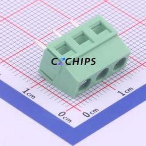 WJ127-5.0-3P Screw Terminal Block Through hole Component (THT),P=5mm Connector 1x3P 5mm Green Through Hole - Product Image 1
