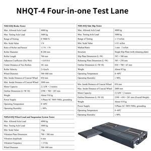 Testeur de glissement latéral de voie d'essai quatre en un, testeur de frein, testeur de charge d'essieu testeur de suspension l'analyseur de gaz de station d'essai de voiture - Product Image 4