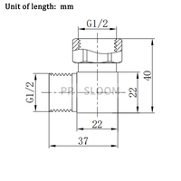 Robinet d'angle pas cher en laiton 1/2'' pour raccord de tuyauterie, accessoires de bidet, pulvérisateur, shattaf et robinet de dérivation