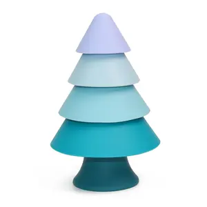 حبيبات من السيليكون صالحة للأكلات 100 ٪ صحية شكل شجرة عيد الميلاد مكعبات بناء الطفل سيليكون ملونة ألعاب تعليمية