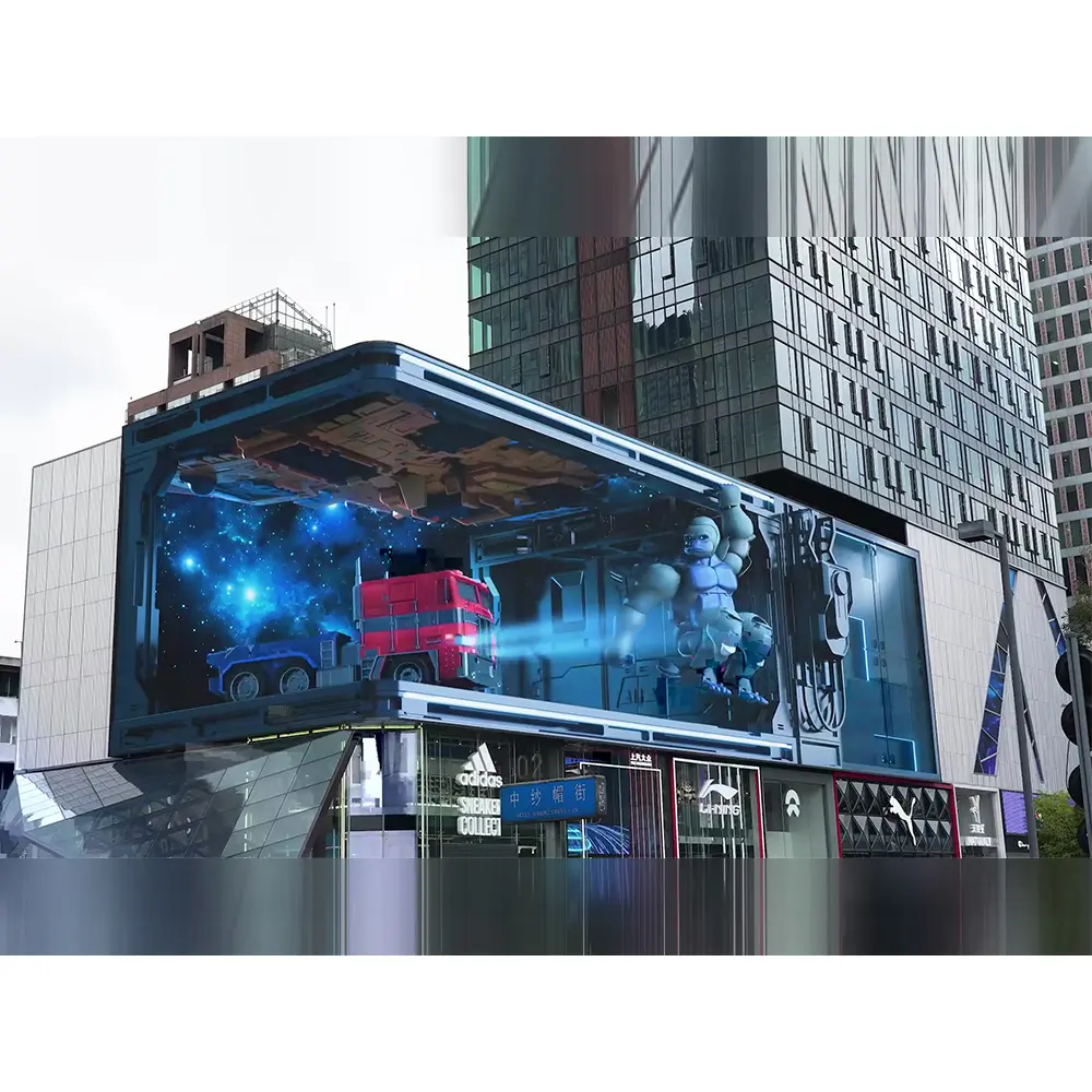 직업적인 시리즈 Vallas Led 시각 옥외 벽 산 3 D 상업적인 광고 스크린 20Ft 패널 건물 전시