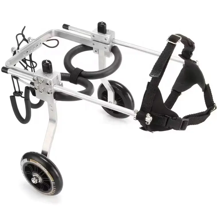 USMILEPET調節可能な犬用車椅子 (後ろ足用) 軽量アルミニウム合金障害者用後ろ足歩行用