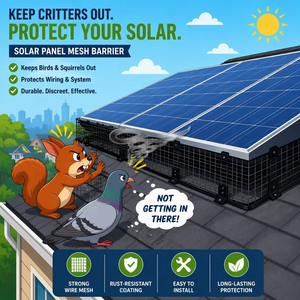 Malla de protección de acero inoxidable para paneles solares contra insectos y pájaros, 4, 6, 8 y 12 pulgadas, para paneles fotovoltaicos en techos costeros - Product Image 1