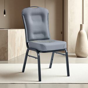 เก้าอี้ผ้าโลหะวางซ้อนกันได้หลากสีสำหรับงานเลี้ยงสไตล์โมเดิร์นแบบพรีเมียม - Product Image 1