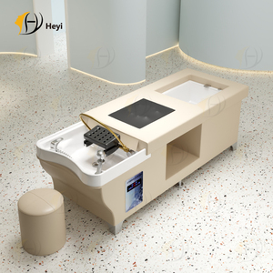 Precio al por mayor multifunción salón de lavado de pelo cama respaldo elevador eléctrico masaje tailandés champú cama y pedicura - Product Image 3
