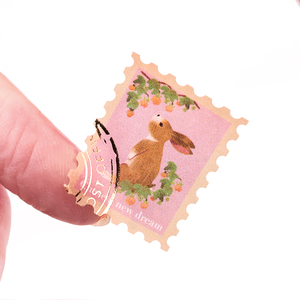 Autocollants de scrapbooking DIY <span class=keywords><strong>personnalisés</strong></span>, style dessin animé, feuille d'or, résistants aux UV, adhésifs, motif de <span class=keywords><strong>timbre</strong></span>-<span class=keywords><strong>poste</strong></span> vintage pour les voyages - Product Image 2