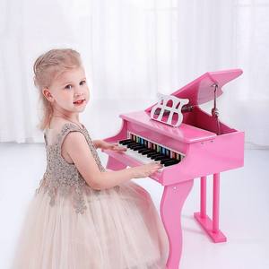 Piano en bois rose 30 touches pour enfants, lot mixte d'usine en gros, jouet musical éducatif pour cadeau et vente en gros - Product Image 2