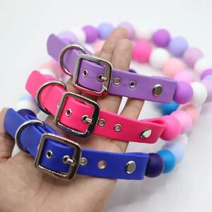 <span class=keywords><strong>Collar</strong></span> de Perro Ajustable de Silicona con Cuentas, Joyería Elegante, Personalizado, Impermeable, Bonito, Colorido, Femenino, <span class=keywords><strong>Collar</strong></span> de Perro Resistente - Product Image 6