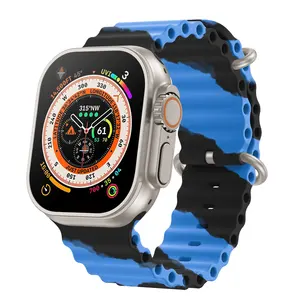 49mm 38mm orijinal okyanus tasarım silikon saat kayışı apple watch için kol bandı bileklik ultra serisi 8 7 6 45mm bant