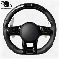 Volant en cuir et fibre de carbone pour Mercedes Benz W204 W205 W211 W213 W212 W222 EQA E550 G63 C63 AMG GT W463 V167 X247 C238